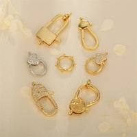 Bijoux à bricoler soi-même faits à la main haut de gamme personnalisé micro incrusté de zirconium blanc en forme de coeur boucle à ressort homard boucle anneau accessoire