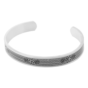 Simple Personalized Stainless Steel Bracelet Women Fashion Temperament Trend <b>Men</b> and Women Adjustable <b>Bangle</b> Jewelry Set - Product Image 5