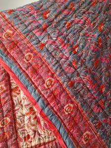 Algodón suave rosa colores bebé edredones indio Jaipuri bloque estampado 100% algodón indio hecho a mano bloque impreso edredón - Product Image 3