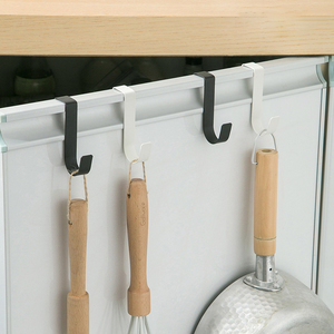Di belakang kabinet dapur gantungan pintu tidak berlubang pintu kamar mandi kait belakang kait penyimpanan multifungsi pemasangan dinding - Product Image 3