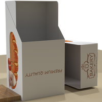Conception de tiroirs de luxe Boîtes à sandwich en papier à hamburger biodégradables imprimées sur mesure
