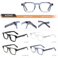 FW 3303 Lunettes carrées rétro de haute qualité avec logo personnalisé, lunettes optiques en acétate pour hommes, montures de lunettes pour femmes