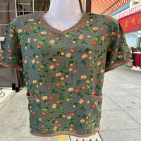 3.5 Dollar modèle WYF010 décontracté hauts été grande taille bureau uniforme en gros col rond élégant Blouses chemises et chemisiers pour dame