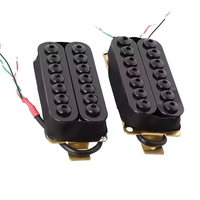 Black 7 String Humbucker Electric Guitar Pickup With Ceramic Magnet bar and Big Hex Adjustable Screw