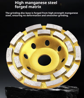 Disque de meulage diamanté fritté à double rangée de 4 pouces pour meuleuse d'angle, outil de bricolage pour pierre, béton, granit, marbre