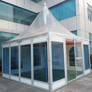 Tenda commerciale in alluminio pagoda tenda esagonale da campeggio trasparente tenda in vetro per eventi piramidali - Product Image 2