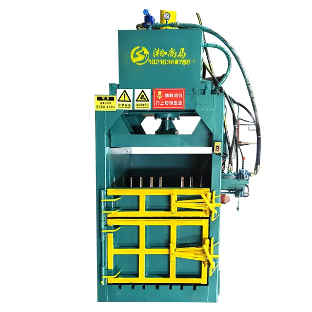 small size 30 ton vertical baler machine for aluminium can clothing plastic paper cardboard