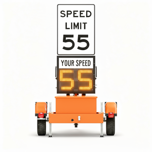 GUANGAN مخصصة للرادار الشمسي رصد السرعة مقطورة الرقمية أدى الحد من السرعة إشارة التغذية المرتدة لإشارة السلامة في المناطق الحضرية في الهواء الطلق - Product Image 1