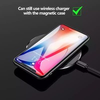 En stock, coque de téléphone portable en verre trempé entièrement métallique magnétique pour Redmi Note 8 9 10 11 12 13 Pro Max