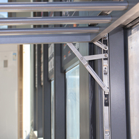Modernes Horizontales Design Aluminium-Schiebefenster Doppelt Gehärtetes Glas Einbruchsicheres Gittergewebe für Außenbereich Küche Hotel