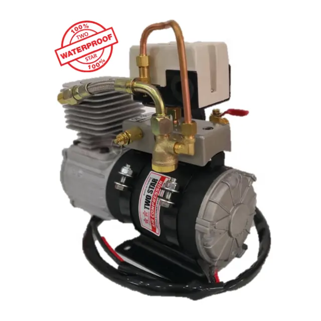 12V Ad Alta Efficienza Impermeabile Heavy Duty DC Trasporto libero di Olio Professionale A Bordo Marine Barca Manutenzione Mini Compressore D'aria Pompa