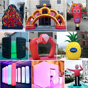 Decoración Navideña Inflable para Exteriores, Santa Claus y Mujer Fitness, con Luces LED, Personalizable, para Patio o Jardín - Product Image 5