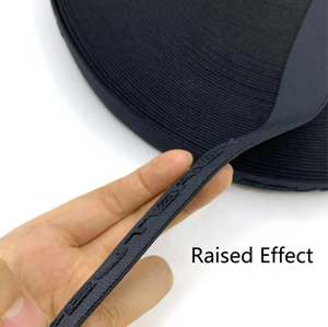 Tùy chỉnh màu đen Polyester Spandex đàn hồi Jacquard ban nhạc với Stereoscopic Logo nâng cao hiệu ứng - Product Image 3