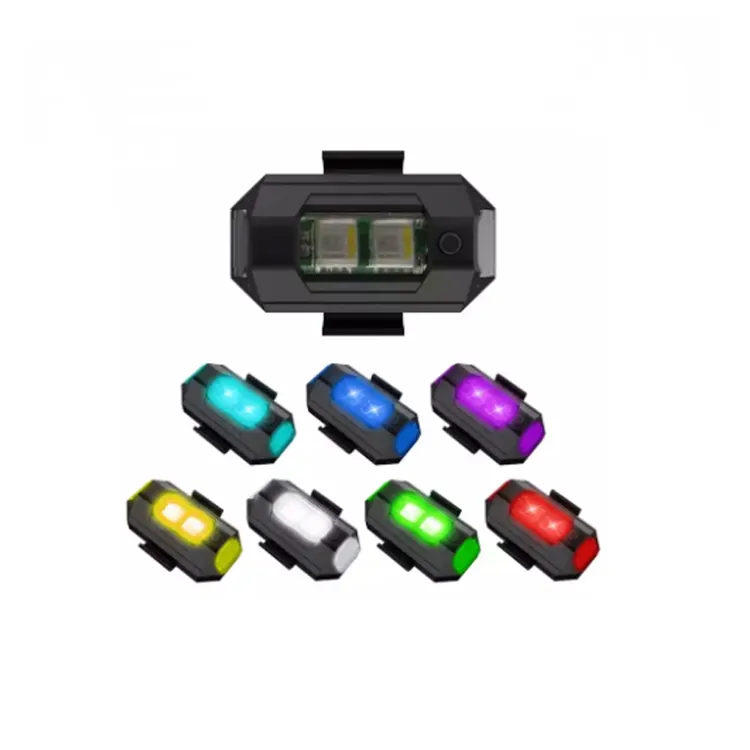 Alcanta मिनी फ्लैश लाइट एलईडी 7 रंग स्ट्रोब रोशनी वायरलेस टच नियंत्रण गबन और मोटरसाइकिल के लिए एलईडी दीपक चेतावनी रोशनी बाइक