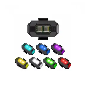 Alcanta Mini Flash Light LED 7 colori luci stroboscopiche Wireless Touch Control LED Lamp spie luminose per Drone e moto Bike