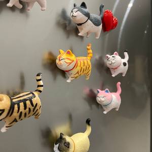 Custom Resin Cute Cartoon Animals Cats Cat Refrigerator Fridge <strong>Magnet</strong> Home Decoration - Product Image 2
