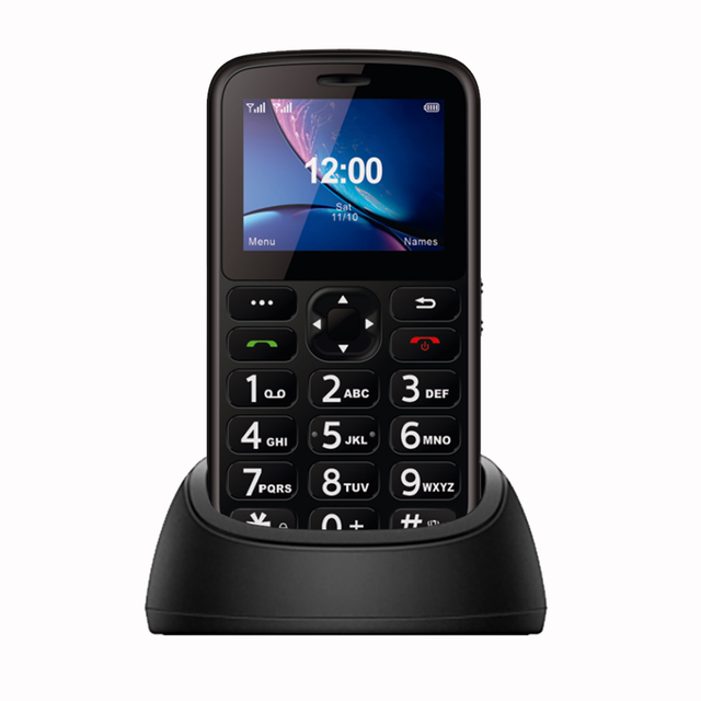 OEM 2.4 Inch Simple SOS Button Big Letters Dual SIM Card Mobile Phone for Elderly Spanish Operating Senior Cell Phone 4G Volte