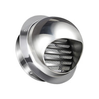 Diffuseur d'air mural étanche en acier inoxydable 304 de 100 mm (4 pouces) au design moderne avec logo personnalisé pour salle de bain et balcon