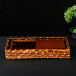 Bamboo <b>Tea</b> <b>Tray</b> Rectangle Lacquered Easy To Clean Standing Type Water Storage <b>Tea</b> Sea Draining <b>Tray</b> - Product Image 2