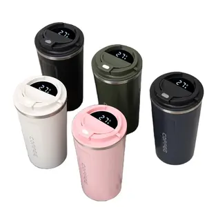 Smart LED temperature display vacuum cup insulated coffee mug