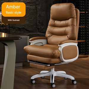 Nueva Silla <span class=keywords><strong>de</strong></span> Oficina Ergonómica <span class=keywords><strong>de</strong></span> Lujo, Económica, con Reposapiés, Respaldo Alto, <span class=keywords><strong>de</strong></span> Cuero, Ejecutiva, para Dormir, Giratoria y Reclinable - Product Image 5