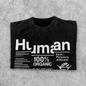 เสื้อยืดดีไซน์เนอร์ทรงบ็อกซี่ คอกลม ผ้าคอตตอนโอเวอร์ไซส์ ลายปะติดสีซีดแบบซันเฟด ไหล่ตก พิมพ์ลาย หนัก ซักย้อมสีแบบแอซิดวอช - Product Image 5