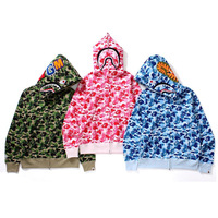 bape hoodie camo pink