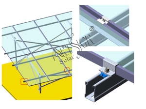 Structure de montage au <span class=keywords><strong>sol</strong></span> en acier galvanisé (zinc, aluminium, magnésium) pour panneaux solaires photovoltaïques, avec fondation <span class=keywords><strong>par</strong></span> pieux – Artisanat d'installation - Product Image 3