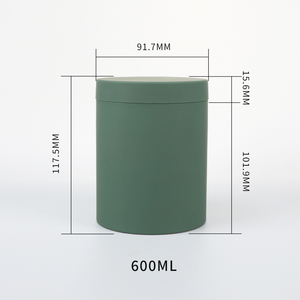 Customized Green matte finish PET <b>Plastic</b> matcha powder Container Empty <b>Jars</b> for Protein Powder Packaging with Screw Cap - Product Image 6