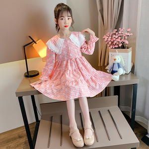 Vêtements pour enfants, robes mignonnes pour filles avec fleurs, robe de princesse à manches longues et volants, provenant d'un fournisseur chinois - Product Image 2