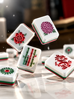 Pré-vente Juillet : Ensemble de Mahjong Américain de Luxe Moderne, 160 Tuiles en Acrylique Personnalisées, Jeux de Société en Gros