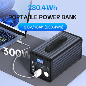 Système de stockage d'énergie solaire portable 300W pour l'alimentation extérieure, avec batterie LiFePO4, capacité de 230Wh <span class=keywords><strong>et</strong></span> ports USB/AC/DC - Product Image 1