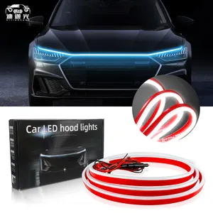 12V Universal Decorative lighting kit LED DRL illumination Tape Daytime Running Light Strip for Engine bay hood