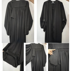 Túnica de Abogado y Vestimenta Legal Tradicional Negra <span class=keywords><strong>JJ</strong></span> GRADGOWN al por Mayor para Jueces y Abogados - Product Image 2