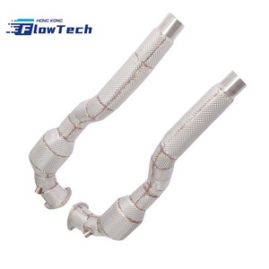 Downpipe sport FlowTech à haut débit en acier inoxydable T304 avec isolation thermique pour Maserati GranTurismo 4.2 4.7 F1 - Product Image 2