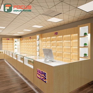 Vitrine de présentation pour tabac, en bois et verre, avec éclairage LED, pour magasin de tabac - Product Image 3