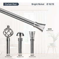 Ensemble de Support en métal réglable de haute qualité extensible Double Style simple tringle à rideau Art déco en aluminium pour la décoration de la maison