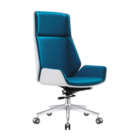 Chaise de bureau de direction haut de gamme, très vendue, design contemporain blanc, ergonomique, réglable en hauteur, avec base en acier véritable de luxe