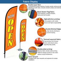 Drapeaux de plage publicitaires en forme de goutte d'eau, personnalisés, bannières de plage en forme de larme