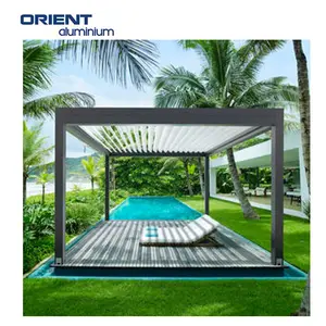 Chinese Pergola Supplier Outdoor Garden Waterproof Sun Cover Aluminum Pergola Bioclimatica Aluminio Para Pergolas