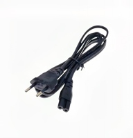 Câble d'extension d'alimentation CA européen avec fiche CEE7/16 vers prise polarisée 2 broches en forme de 8 (IEC C7) pour PC et ordinateur portable