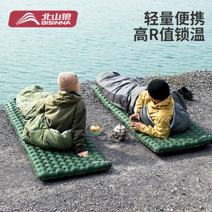 Beishanlang Inflatable Camping Mat 20D Nylon Composite TPU Lightweight Moisture Proof Rectangle Green Outdoor Sleeping Pad - Product Image 4