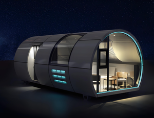 Casa Prefabbricata Moderna di Lusso Contemporanea a Forma di Capsula Smart, Realizzata in Materiale Container in Acciaio per Camera da Letto, Bagno e Palestra - Product Image 4