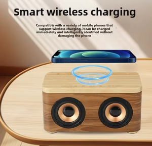 M100 al aire libre para altavoz Bluetooth carga inalámbrica de madera Encinte Bois Caja Para Altavos Madera para uso en computadora - Product Image 3