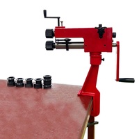 Machine de formage rotative manuelle RM08 22Ga, outil de roulage à la main pour plaques d'acier doux, avec 6 jeux de matrices et composants de base à engrenages