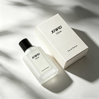 Vente en gros d'usine, personnalisation de flacons de parfum vides 30ml 50ml 100ml, flacon en verre rechargeable avec atomiseur, personnalisable avec la boîte