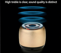 Mini-enceinte portable sans fil V5.0 avec corps métallique, éclairage LED RGB, alimentation par batterie, volume puissant pour extérieur et home cinéma
