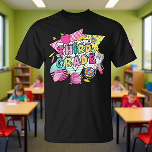 Camiseta de tercera clase para niñas, conjunto escolar de tercera clase, diseño divertido - Product Image 3