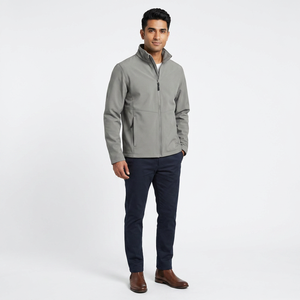 Veste coupe-vent imperméable à col montant pour homme, logo personnalisé, collection automne 2026 - Product Image 1