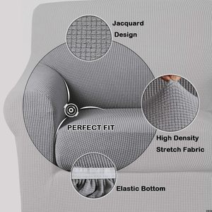 Funda de Sofá Elástica Premium Antideslizante para Conjuntos de Asientos de Sofá, Diseño Moderno, 94% Poliéster, 6% Elastano, Color Personalizable - Product Image 4